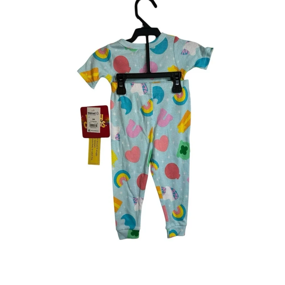 lucky charms girls pajamas sleep wear outfit size 18 months‎ short sleeve pants
